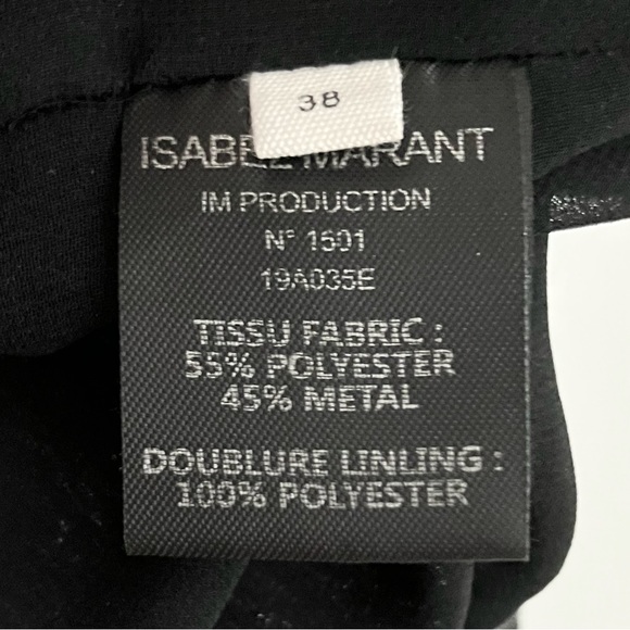 Isabel Marant Étoile Beatrice Gunmetal Metallic Skirt Size 38 - Picture 13 of 16